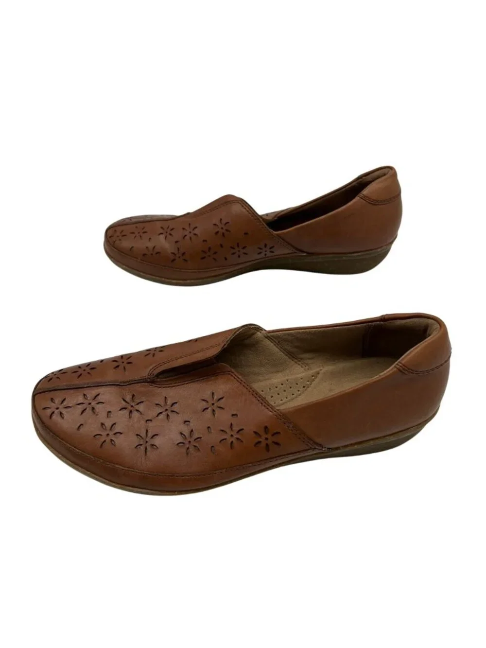 Clarks Collection Womens Everlay Dairyn Slip-On Loafer 10M Brown Leather Shoes